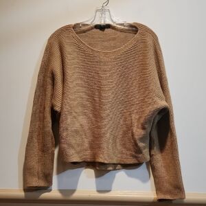 Tahari Women's Ribbed Tan Sweater